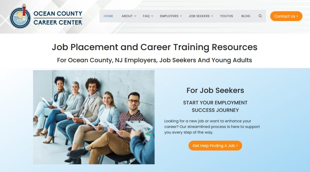 staffing employment on the job training grants new jersey website home page screenshot