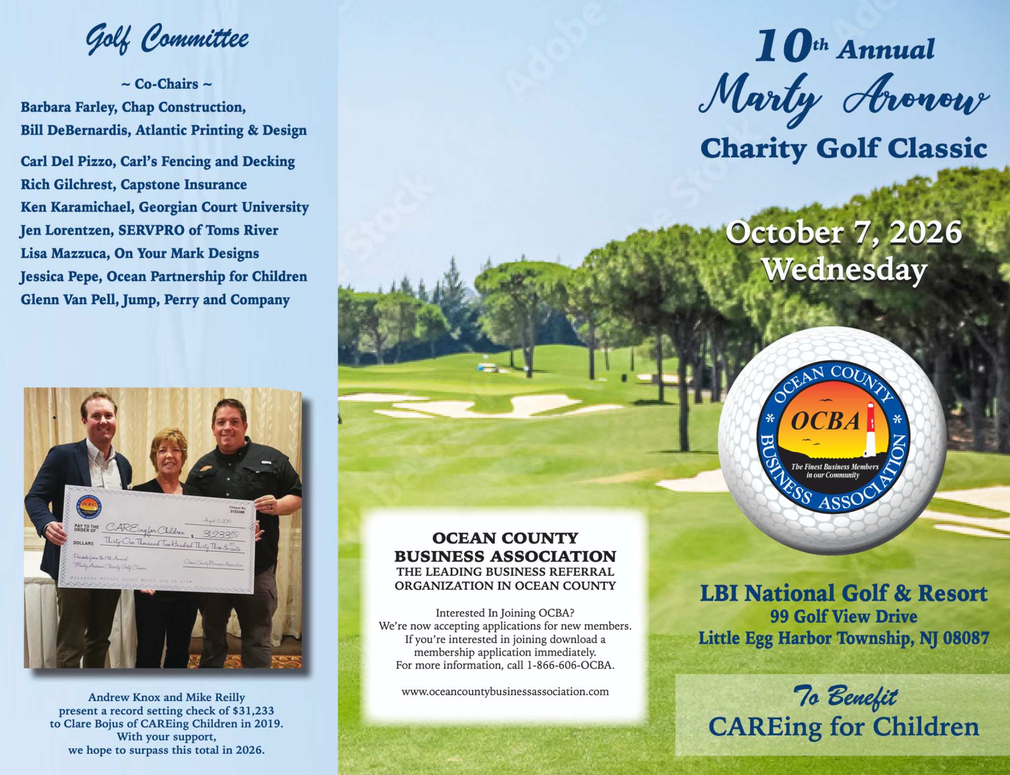 2026 trifold golf brochure