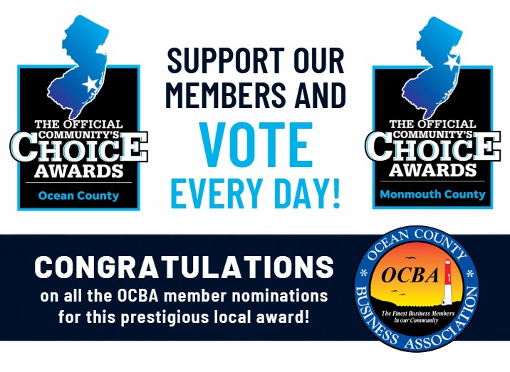 ocean county community choice awards voting banner with OCBA logo